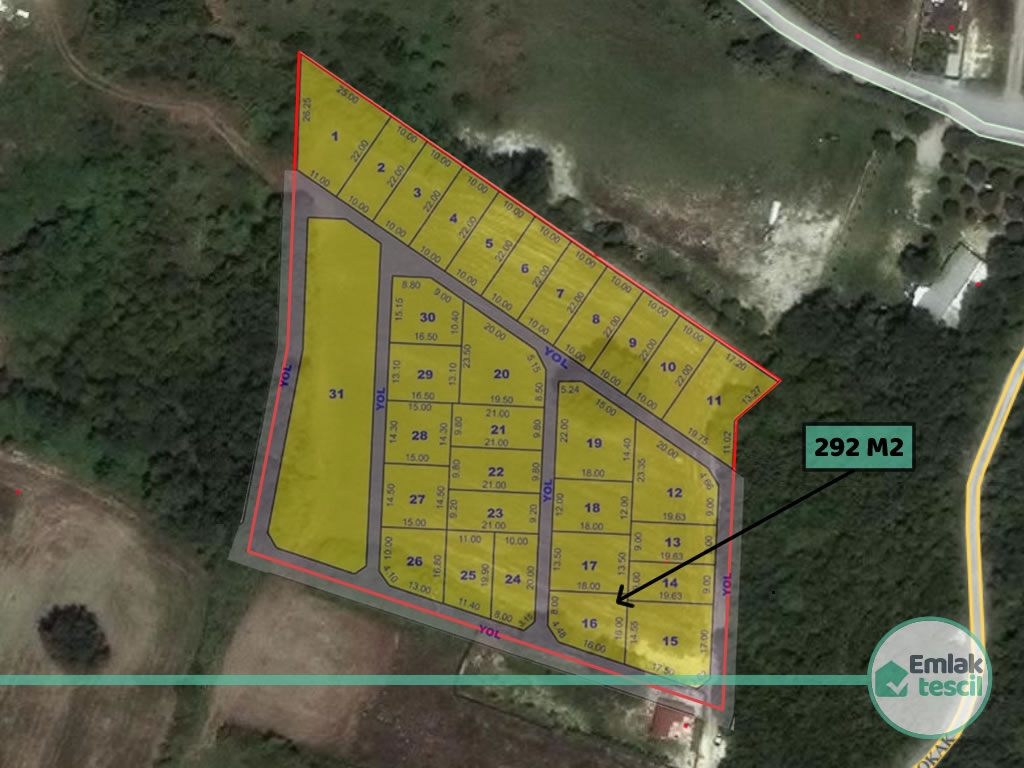 Arnavutköy Balaban da Satılık Arsa 292 M2 16 ncı Çap